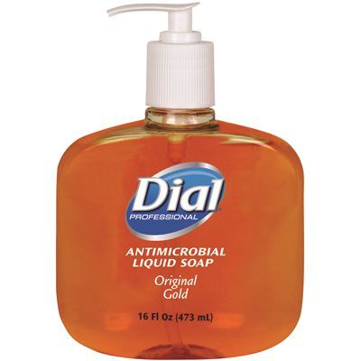 DIAL ANTIMICROBIAL LIQUID HAND SOAP, 16 OZ., GOLD