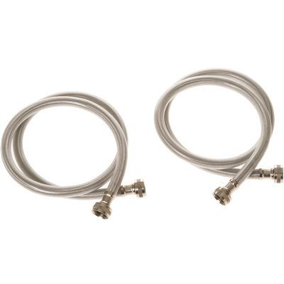 GE Polymer Coated 4 ft. Washer Hoses (2-Pack)
