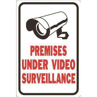 THESE PREMISES PROTECTED BY VIDEO SURVEILLANCE SIGN, 12 IN. X 18 IN., .032 STANDARD ALUMINUM, 1