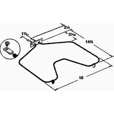 BAKE ELEMENT GE 2700 WATTS 250 VOLTS, REPLACEMENT FOR GE® WB44X5082