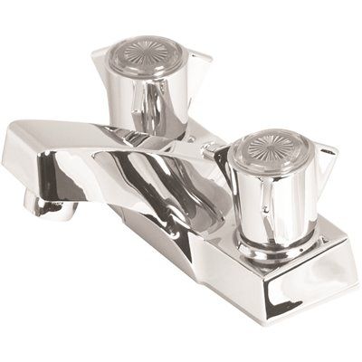 Sayco Classic Series 4 in. Centerset 2-Handle Compression Cartridge Bathroom Faucet Less Pop-Up