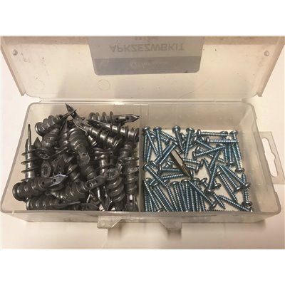 #8 Zinc Metal EZ Wall Anchor Kit Contains 50-Anchors, 50-Screws and 1-Phillips Screwdriver Bit i