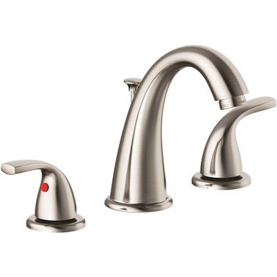 Seasons Raleigh 8 in. Widespread Double-Handle High-Arc Bathroom Faucet in Brushed Nickel with Q