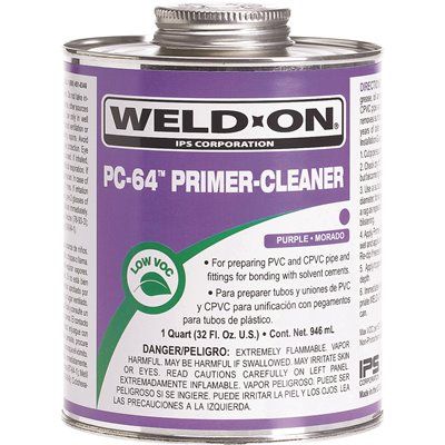 IPS Corporation Weld-On PC-64 PVC/CPVC Primer-Conditioner, Purple, Low VOC, 1/4 Pint (4 Fl. Oz.)