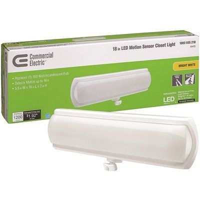 FD.18 in. 270-Degree LED Flush Mount Closet Light with Adjustable Motion Sensor and Hold Time