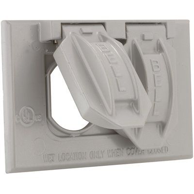 HUBBELL WEATHERPROOF COVER SINGLE GANG DUPLEX HORIZONTAL