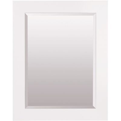 FD.American Pride 26 in. x 36 in. Custom Select Framed Beveled Makeup Mirror in White