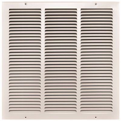 TruAire 18 in. x 18 in. White Stamped Return Air Grille