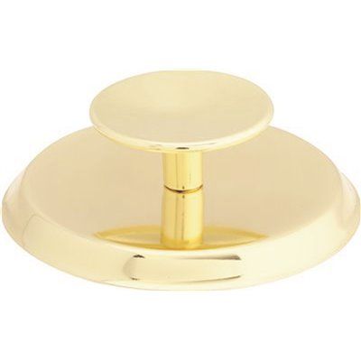 ANVIL MARK® KNOB AND BACKPLATE, 2-3/4 IN. DIAMETER, POLISHED BRASS, 5 PER PACK