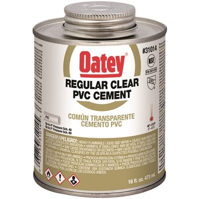 OATEY® PVC REGULAR CEMENT, CLEAR, 16 OZ.