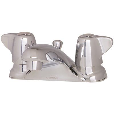 FD.Gerber Maxwell 4 in. Centerset 2-Handle Bathroom Faucet with Brass Pop-Up Drain 1.2 GPM in