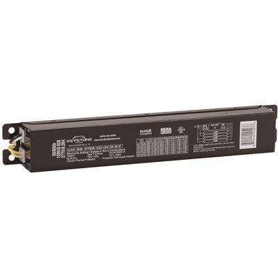 KEYSTONE TECHNOLOGIES 3 OR 4-LAMP T8 FLUORESCENT ELECTRONIC BALLAST, INSTANT START, 120-277 VOLT