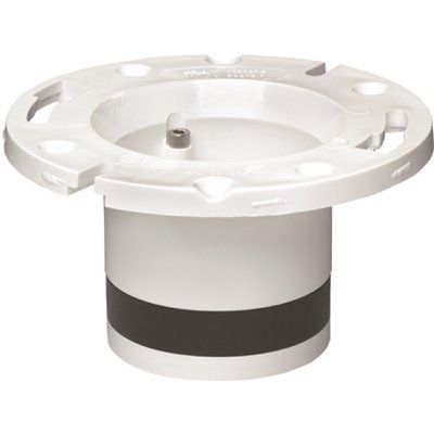 PVC PLASTIC COMPRESSION CLOSET FLANGE, 4 IN.