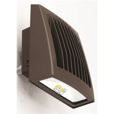 FD.Sling 100-Watt Equivalent Integrated LED Dark Bronze Outdoor Wall Pack Light, 4000K with P
