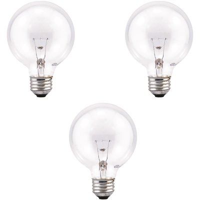 FD.Sylvania 40-Watt G25 E26 Globe Double Life Incandescent Clear Light Bulb in 2700K Soft Whi