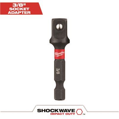 Milwaukee 1/4 in. x 3/8 in. Steel Square Socket Adapter