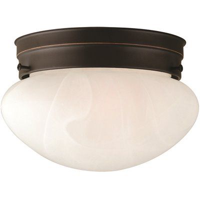 Design House Millbridge 1-Light 7-5/8 in. Oil Rubbed Bronze Ceiling Semi Flush Mount Light Fixtu