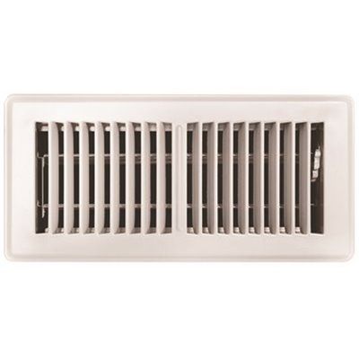 TruAire 4 in. x 10 in. White Floor Register