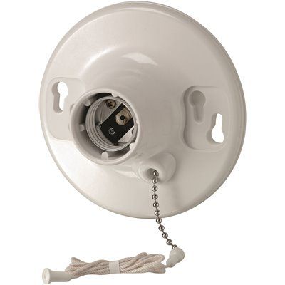 Leviton Plastic Pull-Chain Lampholder