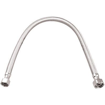 BATHROOM WATER CONNECTOR 3/8 IN. COMP X 1/2 IN. FIP X 16 IN. STAINLESS STEEL LEAD FREE