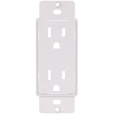 Titan3 1-Gang or Multi-Gang Duplex Plastic Wall Plate Adapter, White
