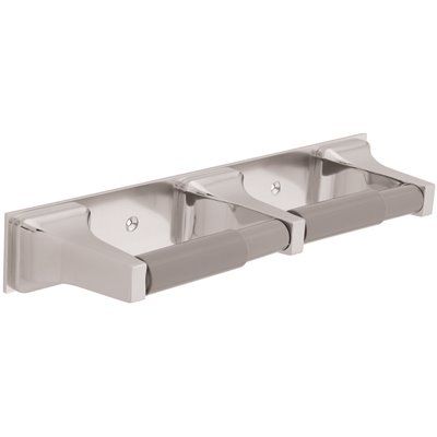 Franklin Brass Double Roll Toilet Paper Holder with Plastic Rollers in Chrome