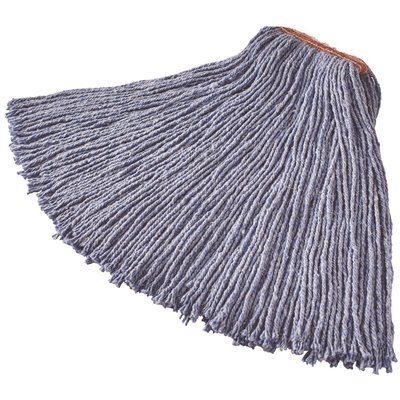 Rubbermaid Commercial Products 20 oz. Premium Blue Blend Cut-End Wet Mop Head with 1 in. Head Ba