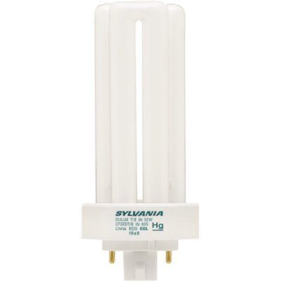 SYLVANIA DULUX® T/E/IN ECOLOGIC® TRI-TUBE COMPACT FLUORESCENT LAMP, T4X3, 32 WATT, 3500K, GX24Q-