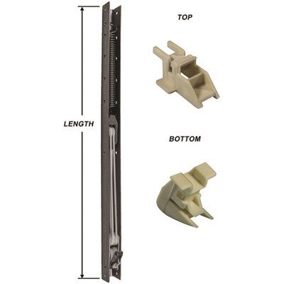 28 in. L x 9/16 in. W x 5/8 in. D Window Channel Balance 2730 with Top and Bottom End Brackets A