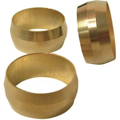 Everbilt 1/4 in. Brass Compression Sleeve (10-Pack)