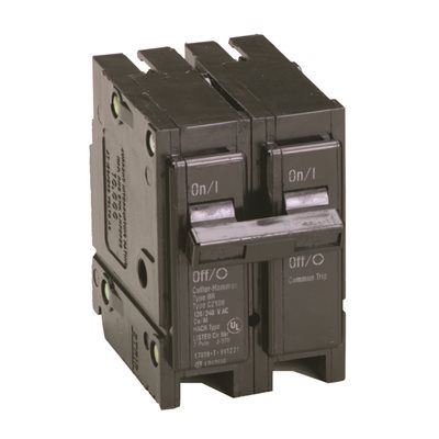 EATON BR SERIES DOUBLE POLE CIRCUIT BREAKER, 25 AMPS