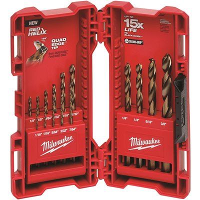MILWAUKEE 15 PIECE COBALT RED HELIX KIT