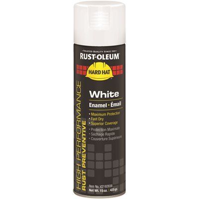 RUST-OLEUM SPRAY PAINT, RUST PREVENTATIVE, GLOSS WHITE, 15 OZ.