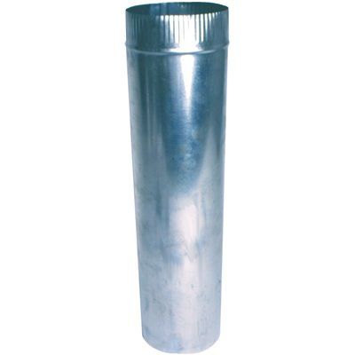 Master Flow 4 in. x 24 in. 26-Gauge Round Duct Pipe