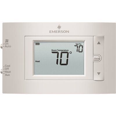 EMERSON™ 80 SERIES™ NON-PROGRAMMABLE HEAT PUMP, 4.5 IN. DISPLAY, 2 HEAT / 1 COOL, DUAL FUEL OPTION