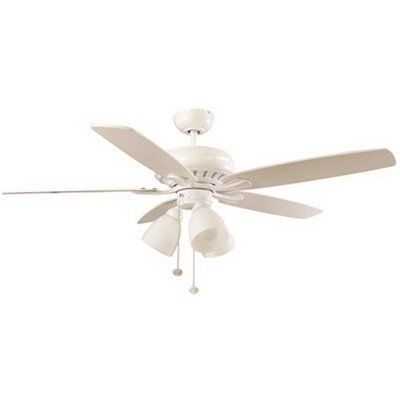 USE 323157605.Hampton Bay Rockport 52 in. LED Matte White with White/Elm Blades Ceiling Fan w