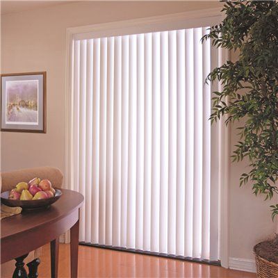 Hampton Bay Room Darkening 3.5 in. PVC Vertical Blinds White - 71 in. W x 84 in. L