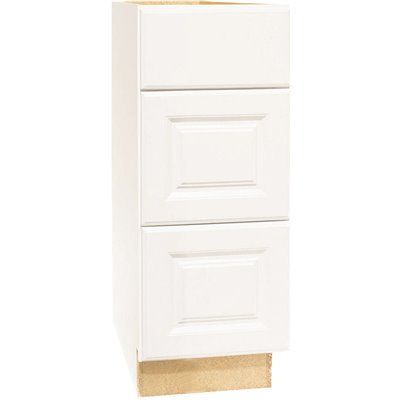 Hampton Assembled 12x34.5x21 in. Bathroom Vanity Drawer Base Cabinet with Ball-Bearing Drawer Gl