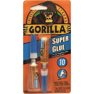 GORILLA GLUE SUPER GLUE, 2-3G TUBES