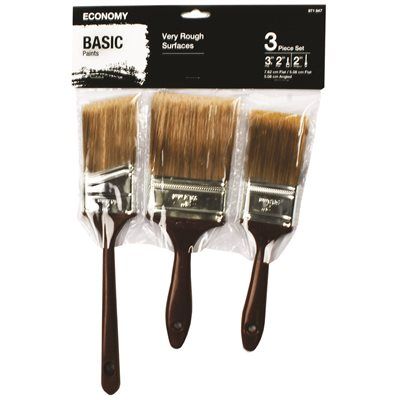 ECONOMY 3 PIECE PAINT BRUSH SET, 3 BRUSHES PER PACK