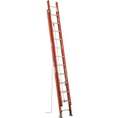 WERNER® TYPE IA PRO GRADE FIBERGLASS EXTENSION LADDER, 24 FT.
