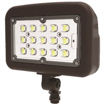 50-Watt 120-277-Volt Knuckle Line Voltage Bronze Outdoor Integrated LED Medium Landscape Flood L