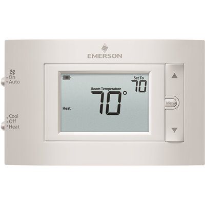 EMERSON™ 80 SERIES™ SINGLE STAGE NON-PROGRAMMABLE THERMOSTAT, 4.5 IN. DISPLAY, 1 HEAT / 1 COOL