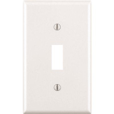 Leviton 1-Gang White Toggle Wall Plate (10-Pack)