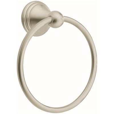 MOEN PRESTON TOWEL RING, BRUSHED NICKEL