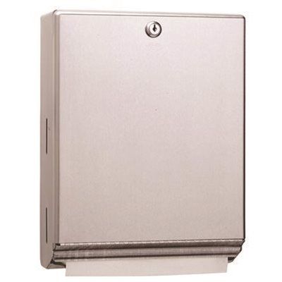 CLASSIC SERIES™ SURFACE-MOUNTED PAPER TOWEL DISPENSER, WITH TUMBLE LOCK, STAINLESS STEEL