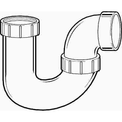 NIBCO 1-1/2 in. or 1-1/2 in. x 1-1/4 in. PVC DWV Hub x Slip-Joint P-Trap