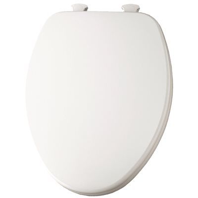 Church Elongated Closed Front Toilet Seat in White