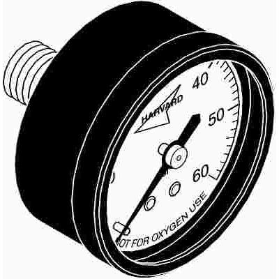 SuperPro Pool Filter 2 in. Pressure Gauge Plastic, 1/4 in. Bottom Mount