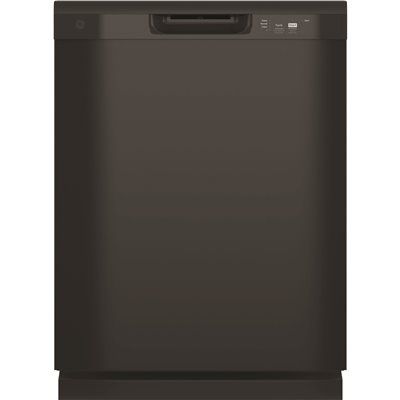 GE 24 in. Black Front Control Built-In Tall Tub Dishwasher with 60 dBA